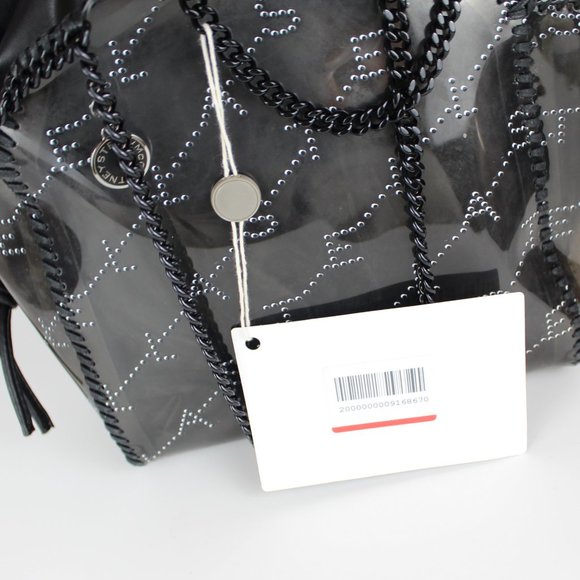 NEW STELLA MCCARTNEY Small Monogram PVC Tote | Sleek & Eco-Chic Bag - Picture 14 of 16